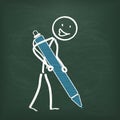 Blackboard Stickman Ballpen