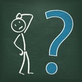 Blackboard Stickman Big Question