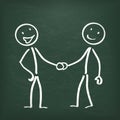 Blackboard Stickman 2 Handshake