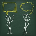 Blackboard Stickman 2 Speech Bubbles