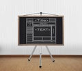 Blackboard with template website Royalty Free Stock Photo