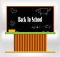 Blackboard with text Back to school Royalty Free Stock Photo
