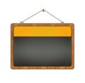 Blackboard wood frame yellow