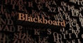Blackboard - Wooden 3D rendered letters/message