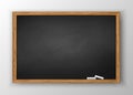 Blackboard with wooden frame