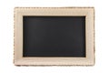 Blackboard with wooden frame isolated on white background Royalty Free Stock Photo