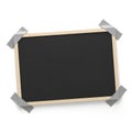 Blackboard with wooden frame isolated on white background Royalty Free Stock Photo