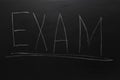 Blackboard with word EXAM Royalty Free Stock Photo