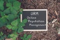 Blackboard with the word ORM written on it Royalty Free Stock Photo