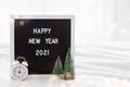 Happy New Year 2021 at home Royalty Free Stock Photo