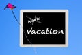 Blackboard with words:'work-vacation' Royalty Free Stock Photo