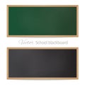 Blackboards. Black and green Royalty Free Stock Photo
