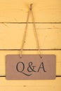 Blackboards with inscription `Q&A`