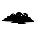 Blackcloudshapeicon simplecloudsymbol flatclouddesign cloudgraphicelement moderncloudillustration vector illustration Royalty Free Stock Photo