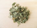 Blackcurrant leaves, Ribis nigri folium Royalty Free Stock Photo