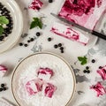 Blackcurrant Swirl Marshmallow Royalty Free Stock Photo