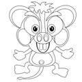 Blackenning and blanching cartoon mouse