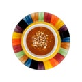 Blackeye Peas Soup In Bowl On Dish Top View Royalty Free Stock Photo