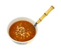 Blackeye Peas Soup In Bowl With Spoon Side