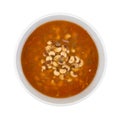 Blackeye Peas Soup In Bowl Top View