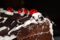 Blackforest cake at close-up Royalty Free Stock Photo