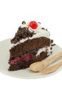 Blackforest cake on white background