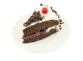 Blackforest cake on white background Royalty Free Stock Photo