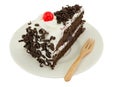 Blackforest cake on white background