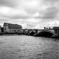 Blackfriars Bridge Crossing River Thames With Unilever House In Background