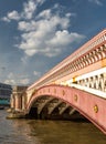 Blackfriars bridge illuminated by bright afternoon summer sunlight,central London,England,United Kingdom Royalty Free Stock Photo