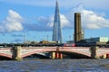 Blackfriars bridge and a Shard on the background , London Royalty Free Stock Photo