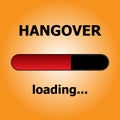 Hangover loading on orange Royalty Free Stock Photo