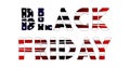 Blackfriday ad text cut ftom the american flag