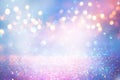 Blackground of abstract glitter lights. blue, pink, gold and silver. de focused Royalty Free Stock Photo