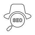 Blackhat SEO icon. Outline vector Royalty Free Stock Photo