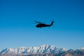 Blackhawk Over Kabul Royalty Free Stock Photo