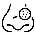 Blackheads icon, outline style