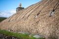 Blackhouse thatched roof in soft focus Royalty Free Stock Photo