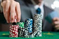 Blackjack in a Casino Gambling Game Royalty Free Stock Photo