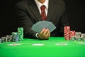 Blackjack in a Casino Gambling Game Royalty Free Stock Photo