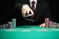 Blackjack in a Casino Gambling Game Royalty Free Stock Photo