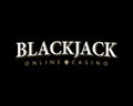 Blackjack online casino logo card game vector illustration