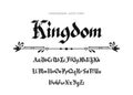 Blackletter gothic script hand-drawn font. Royalty Free Stock Photo
