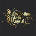 Blackletter quote vector. Royalty Free Stock Photo