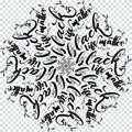 Black Life Matter Hand Lettering Mandala Line art Vector Royalty Free Stock Photo