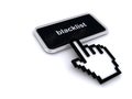 Blacklist button on white Royalty Free Stock Photo