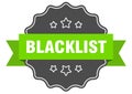 blacklist label. blacklist isolated seal. sticker. sign