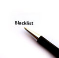 Blacklist with pen