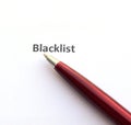 Blacklist with pen