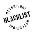 Blacklist rubber stamp Royalty Free Stock Photo
